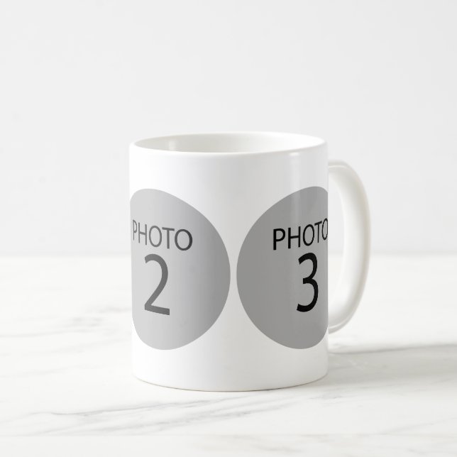 Mug Créer un modèle original 3 TOUR PHOTO COLLAGE (Devant droit)