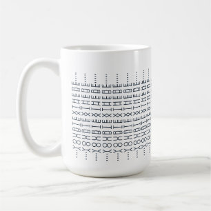 Mug Créer un motif de mot personnalisé Message secret