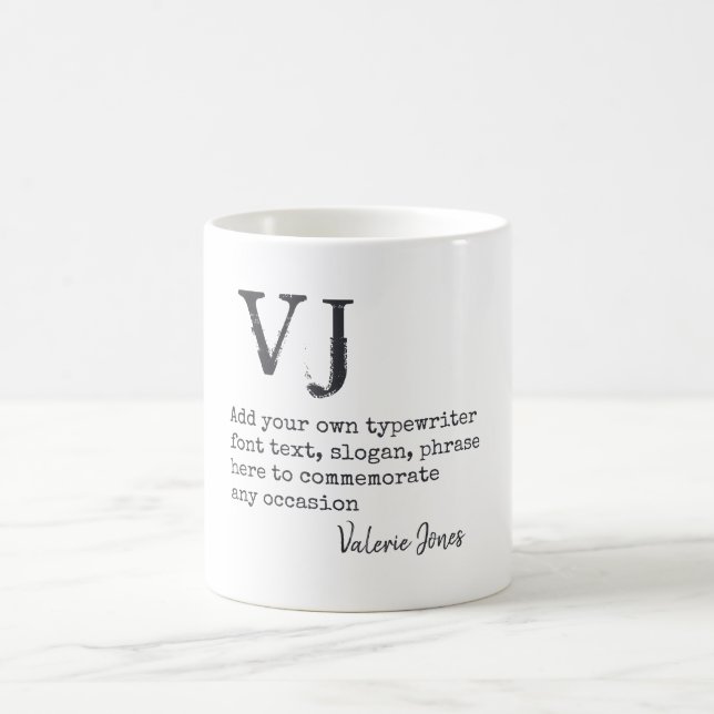 Mug Créer une propre police de caractères (Centre)