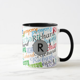 Mug créer votre nom de cool motif noir