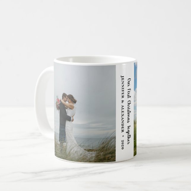 Mug Créez votre premier Noël en 2 photos (Devant gauche)