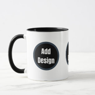Mug Créez votre propre bleu gris foncé personnalisé