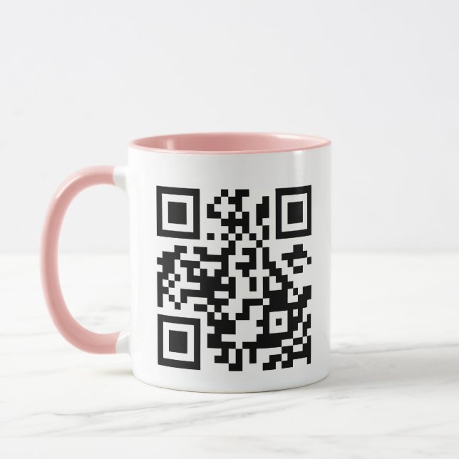 Mug Créez votre propre code QR rose (Gauche)