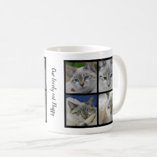 Mug Créez votre propre collage photo chat monogrammed