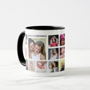 Mug Créez votre propre collection de 18 photos Nom de 