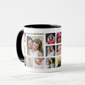 Mug Créez votre propre collection de 18 photos Nom de