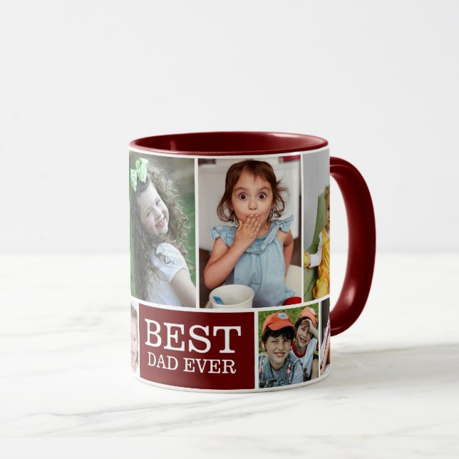 Mug Créez votre propre collection photo 10 Best Dad Ev (Devant droit)