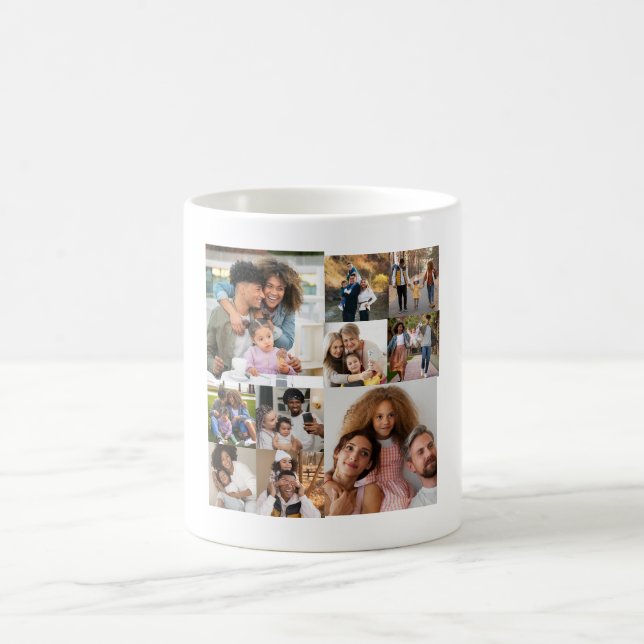 Mug Créez votre propre collection photo de 10 personne (Centre)