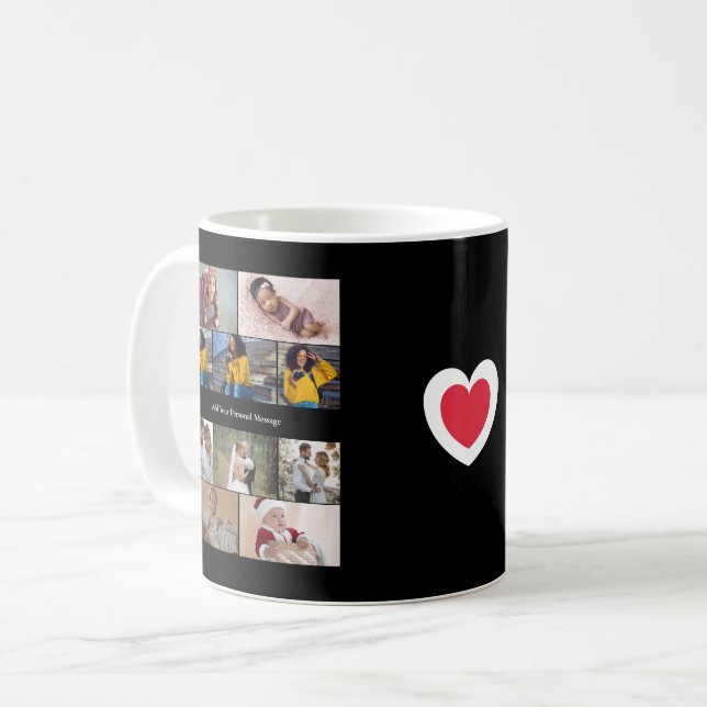 Mug Créez votre propre collection photo de 10 personne (Devant gauche)