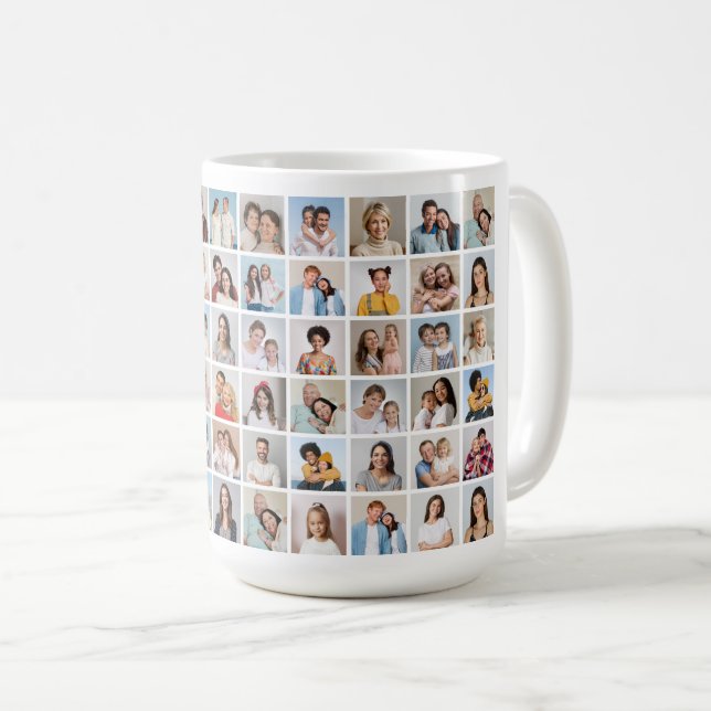 Mug Créez votre propre collection photo de 60 (Devant droit)