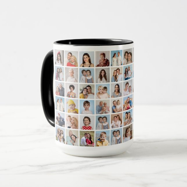 Mug Créez votre propre Combo Collage de photos de 60 (Devant gauche)