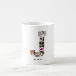 Mug Créez votre propre lettre J Photo Collage Poster