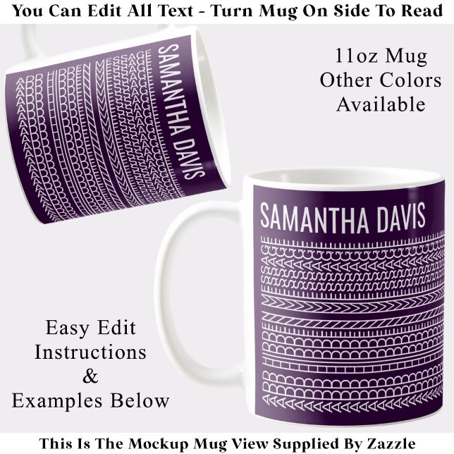 Mug Créez Votre Propre Message Caché de Longue Durée & (Créateur téléchargé)