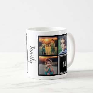 Mug Créez votre propre monogramme de collage de photos