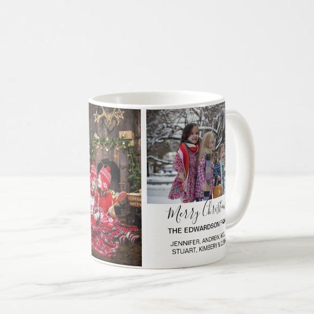 Mug Créez votre propre Noël de collage de photo de (Devant droit)