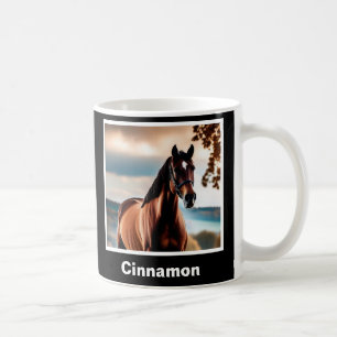 Mug Créez Votre Propre Photo de Cheval Élégante et Per