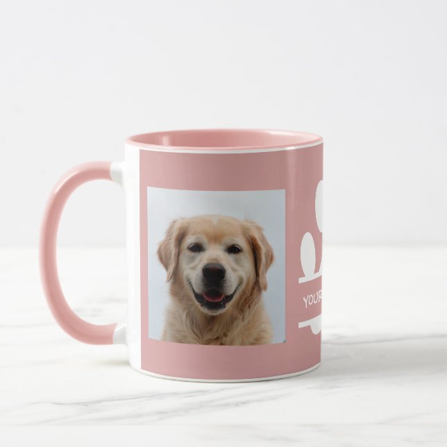 Mug Créez votre propre photo de chien Empreinte de pat (Gauche)