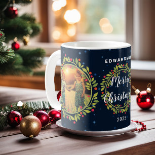 Mug Créez votre propre photo de famille Joyeux Noël
