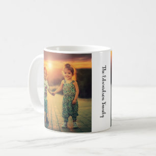 Mug Créez votre propre photo de famille monogrammée