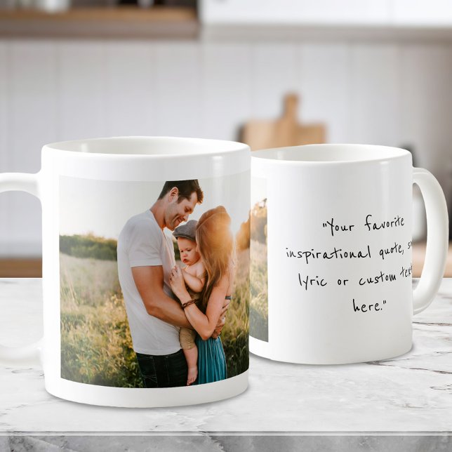 Mug Créez votre propre photo personnalisée et un devis (Créateur téléchargé)