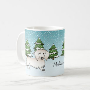 Mug Crème cheveux longs Dachshund mignonne chien - For