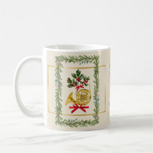 Mug Crème de Noël élégante au cor français Irlandais