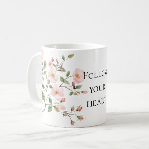 Mug Crème Fleurie Rose Clair Assez Jolie