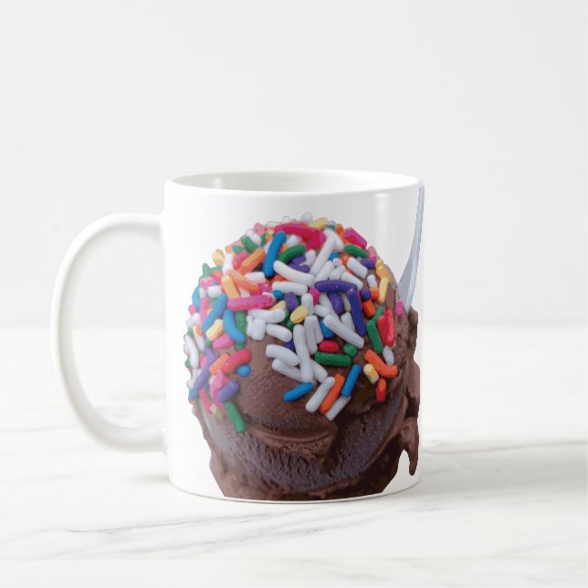 Mug Crème glacée au chocolat foncé avec arrosage arc-e (Gauche)