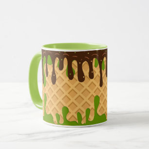 Mug Crème Glacée,En Train de Couler Matcha Choco Blis