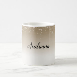 Mug Crème Or Pailleté Glitter Shower Nuptial