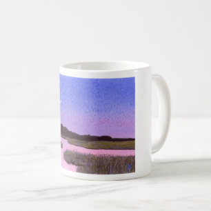 Mug Crescent Moon & Heron dans le marais Twilight