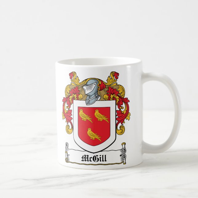 Mug Crête de famille de McGill (Droite)