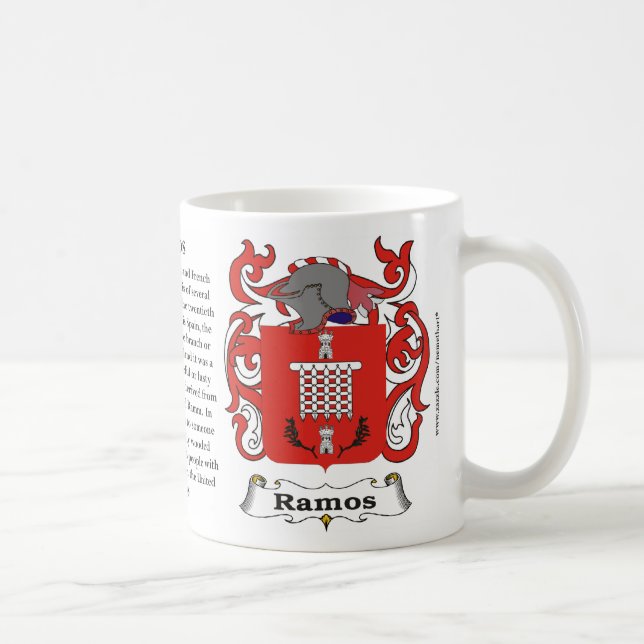 Mug Crête de famille de Ramos comprenant l'histoire et (Droite)