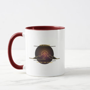 Mug Crête minimale de montagne en un seul trait   Lign