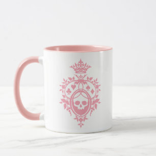 Mug Crête rose avec crâne et costume de costume