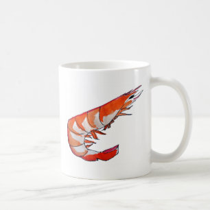 Mug crevettes crevettes fruits de mer art kitsch