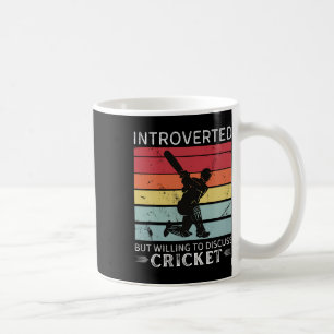 Mug Cricket Vintage Introverti Mais Prêt à Discuter