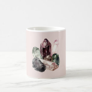 Mug Cristaux de Quartz Rose Bourgogne Vert