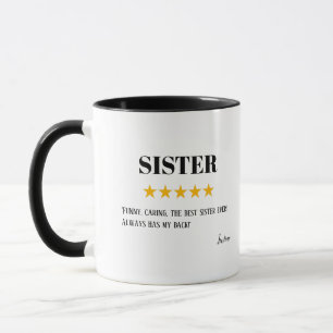 Mug Critique 5 étoiles de la sœur Meilleur cadeau de