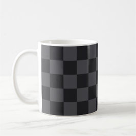 Mug Croate Gray noir À damiers Motif