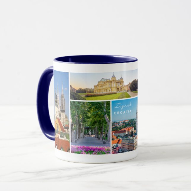 Mug Croatie | Hrvatska | Zagreb | Capitale de la Croat (Devant gauche)