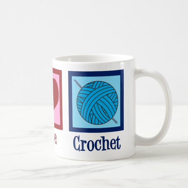 Mug Crochet Peace Love (Droite)