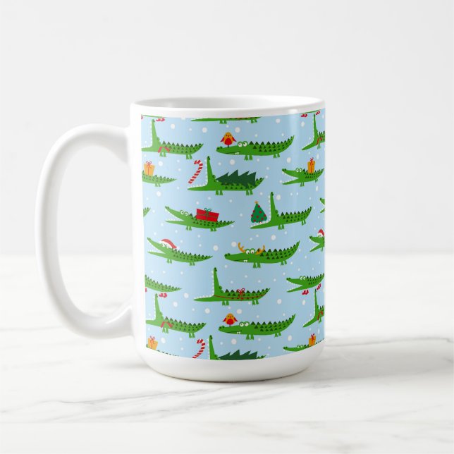 Mug Crocodiles festifs dans les costumes de Noël Motif (Gauche)