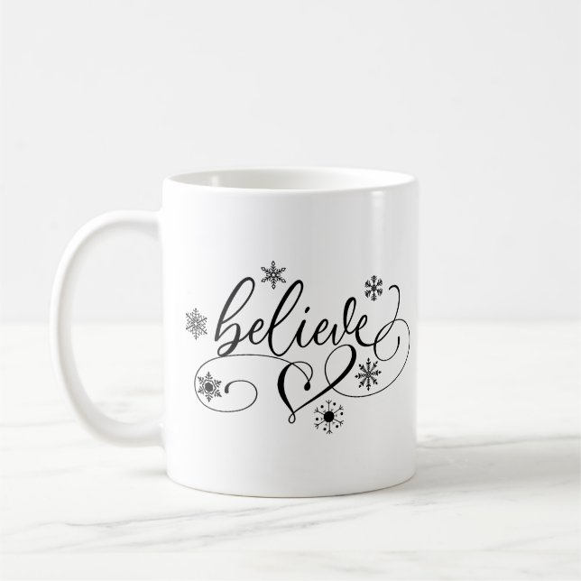 Mug Croire Calligraphie Noël (Gauche)