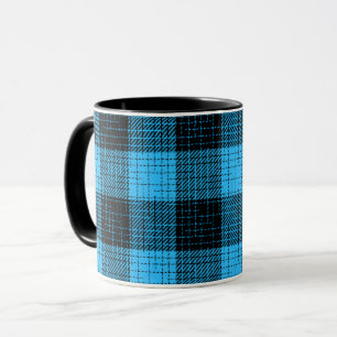 Mug Croisé à carreaux bleu noir Buffle