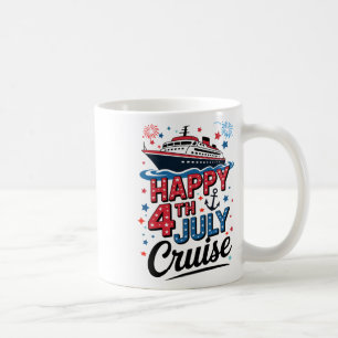 Mug Croisière joyeuse 4 juillet Famille appariée Rouge