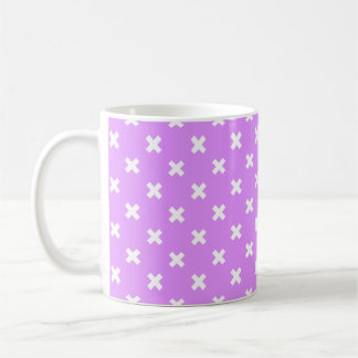 Mug Croix blanches sur lilas