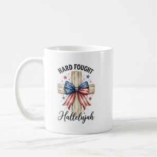 Mug Croix chrétienne patriotique personnalisée du 4 ju