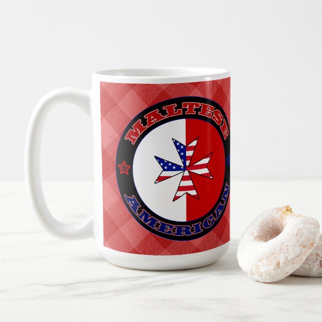 Mug Croix d'Amérique maltaise (Avec donut)