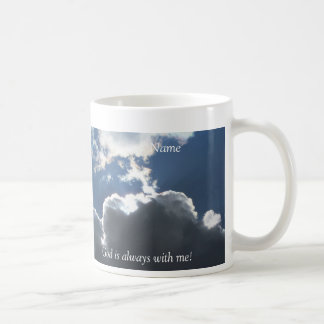 Mug Croix dans les nuages Bouchon personnalisé